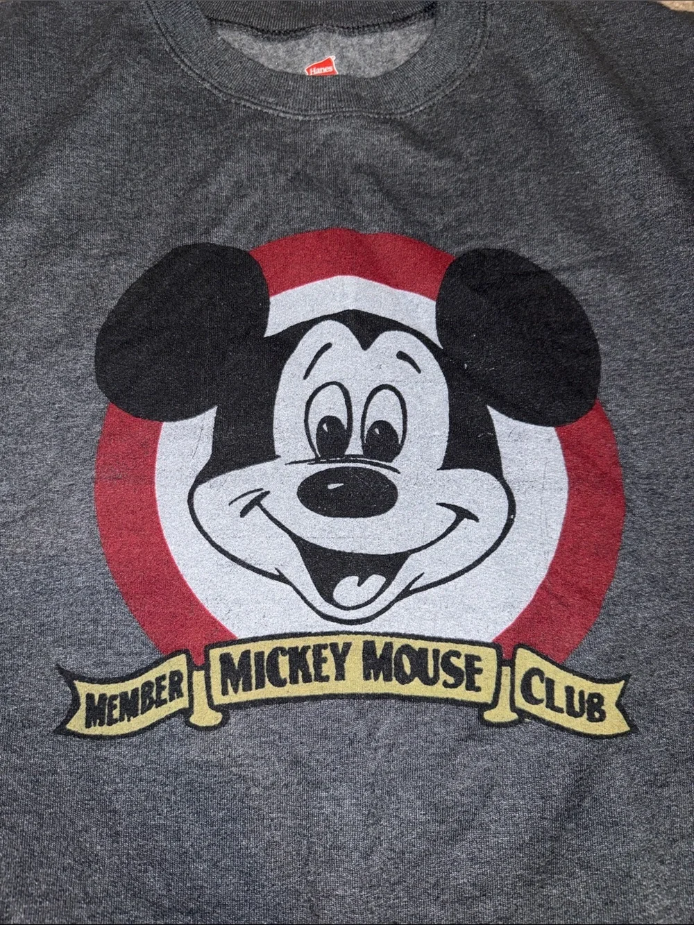 Disney Parks WDW Gray Mickey Mouse Club Mouseketeer Crew Neck - XL B15